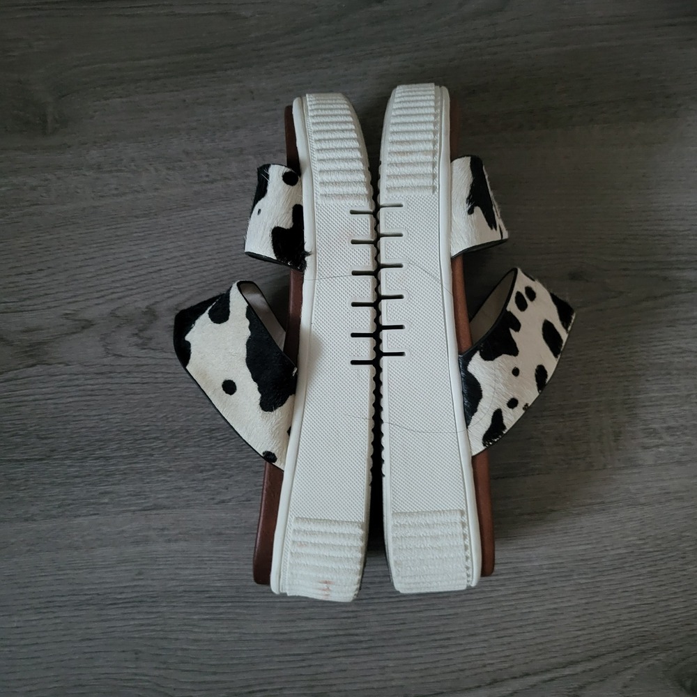 Altar'd State Cow Print Platform Slide Sandals Women 6.5 Western Farmcore Casual - Picture 4 of 7